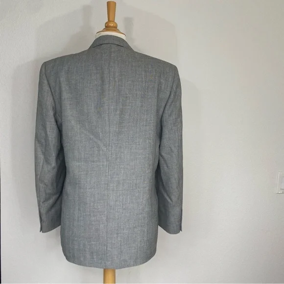 Vintage Men's Nino Cerruti Paris Gray Button Blazer Sport Coat Size 42R Preppy